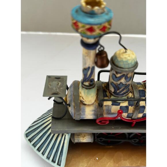 Jim Shore Right On Track Stone Resin Vintage Train Engine 4009604 SIGNED No Box - Picture 5 of 10